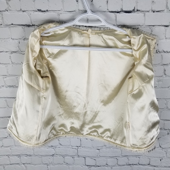 MYSTREE | open front zigzag & lace blazer jacket - Picture 4 of 7